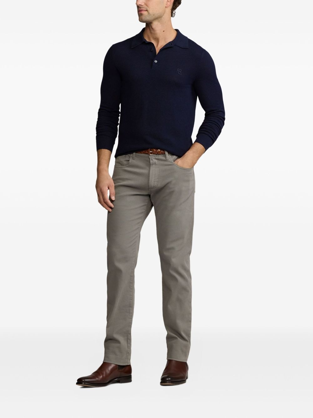 fine-knit polo shirt - 2