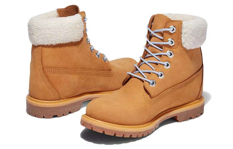 (WMNS) Timberland Premium 6 Inch Waterproof Boot 'Wheat Nubuck and Blue' A2JRC231 - 5