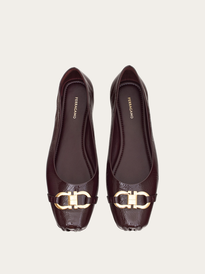 FERRAGAMO Ballet flat with Gancini ornament outlook