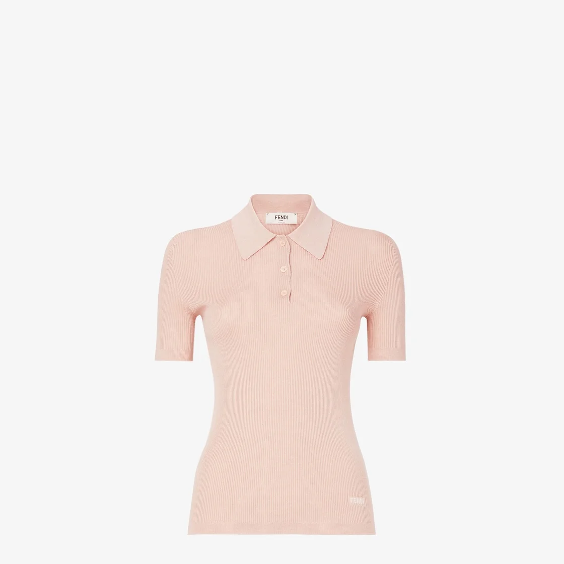 Sweater Pink knit polo shirt - 1