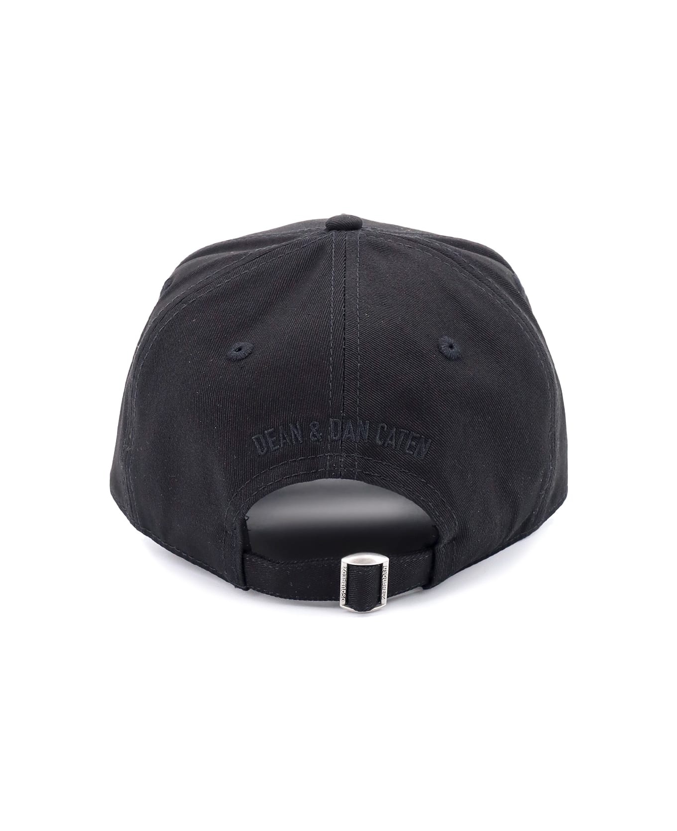 Black Cotton Baseball Cap - 3
