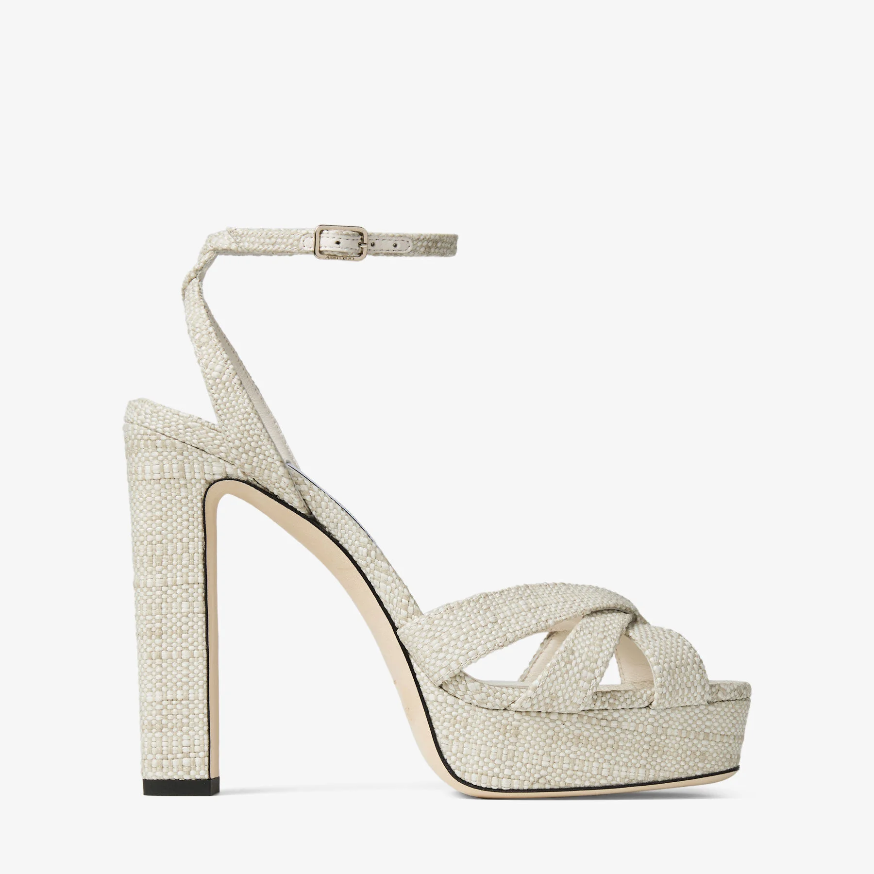 Kove 120 Natural Fine Raffia Platform Sandals - 1