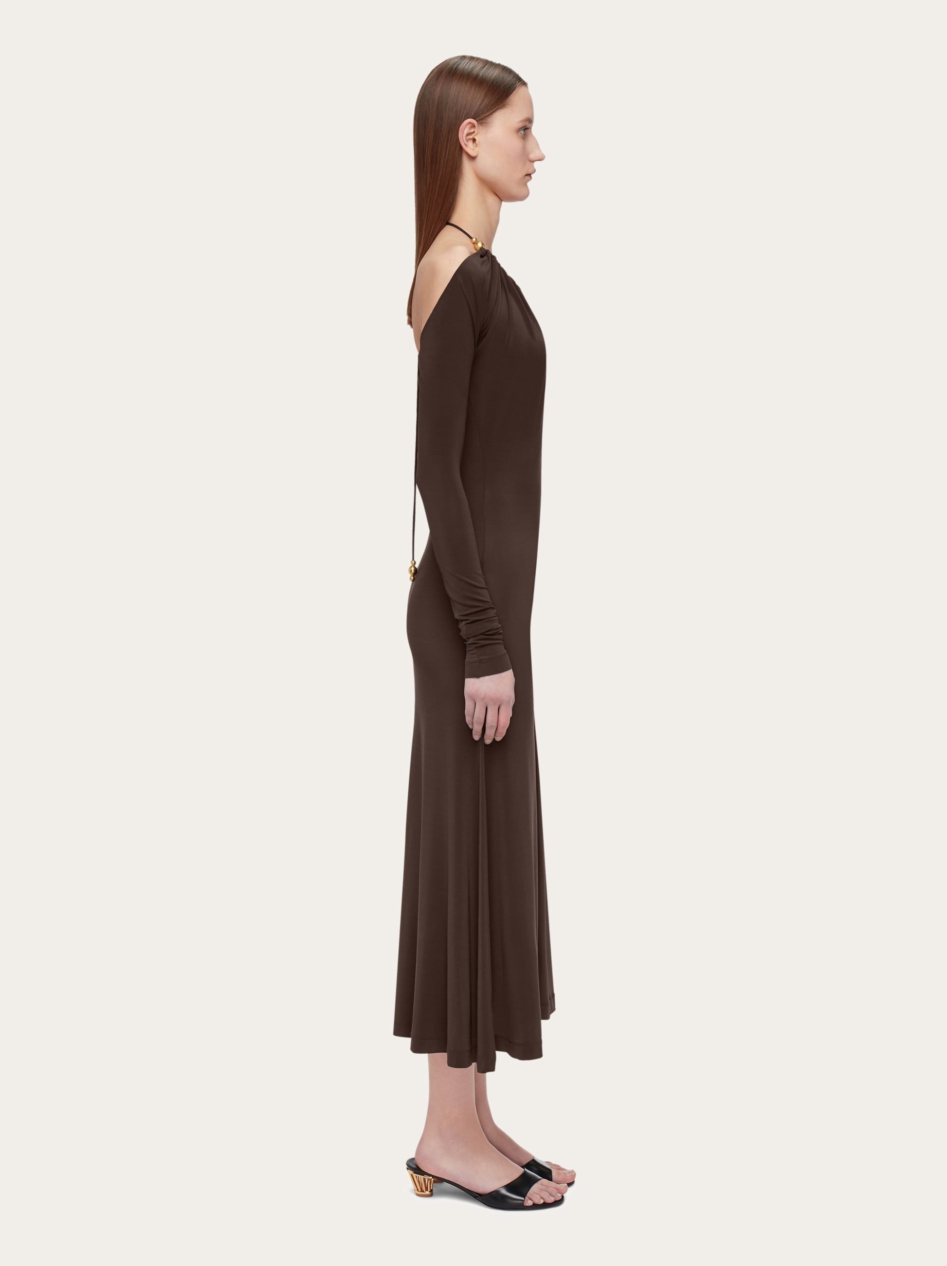 Long crepe dress - 3