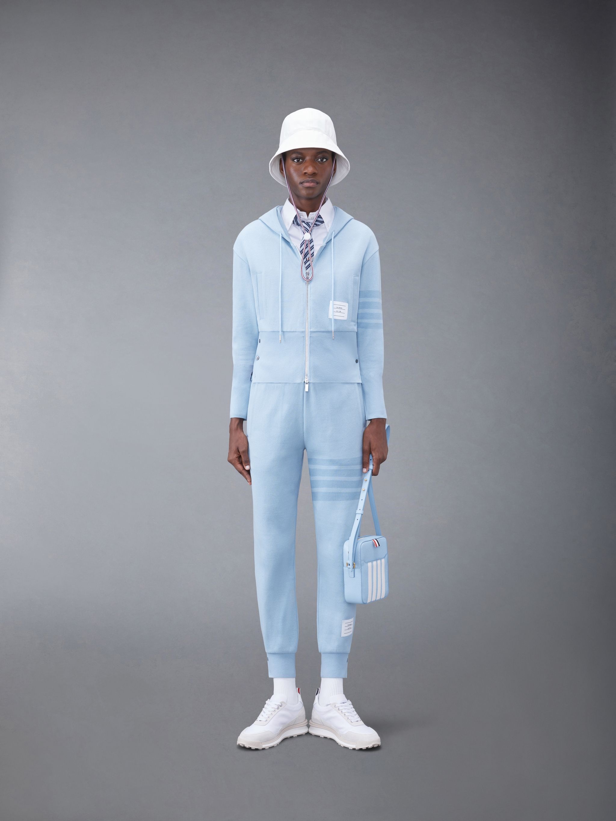 4-Bar-stripe cotton track pants - 4