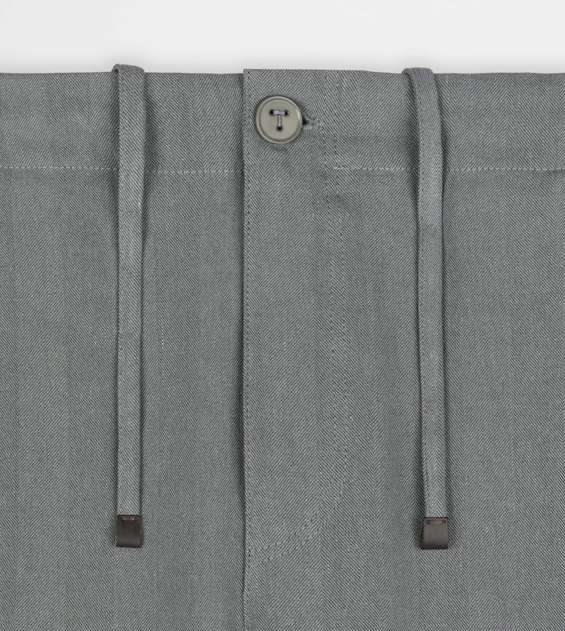 Tod's PANTS IN LINEN AND SILK WITH DRAWSTRING outlook