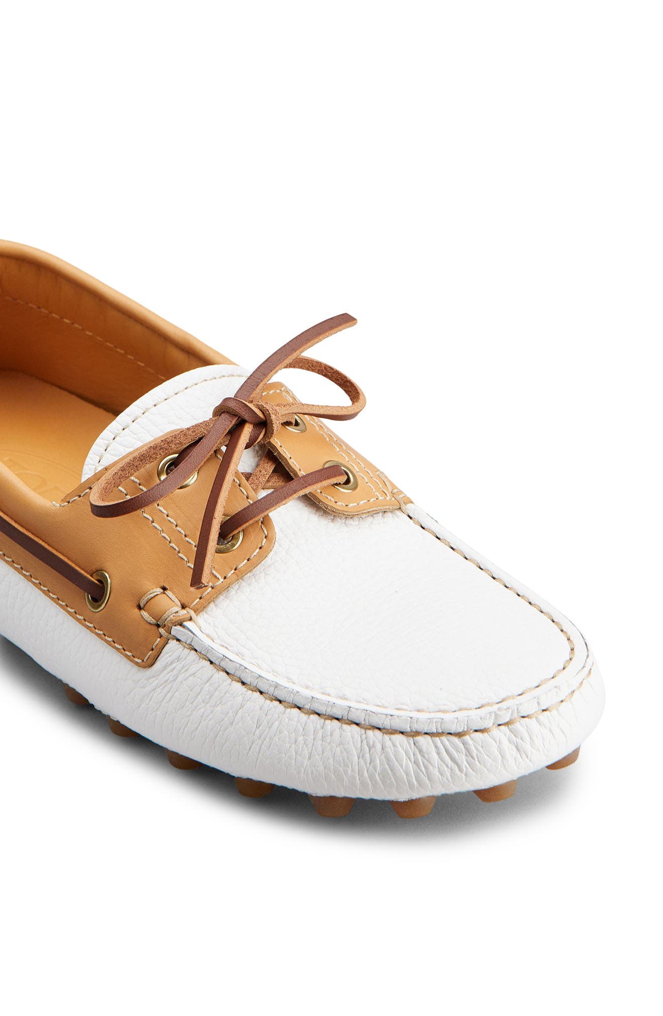 Tod's Gommino Bubble Boat Shoe in White at Nordstrom - 4