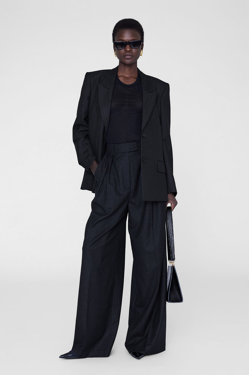 Lou Trouser - Black Pinstripe 5
