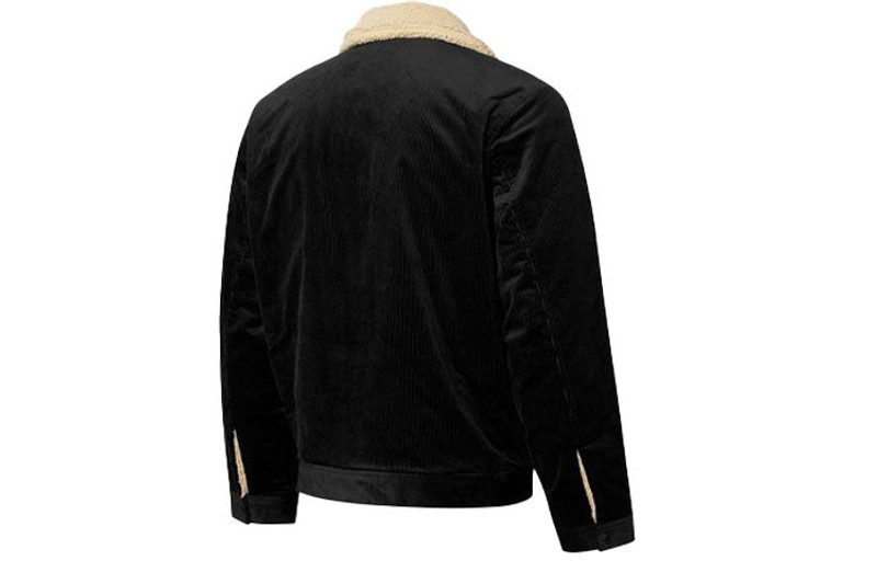 PUMA PUMA Cord Embroidered Logo reversible Plush corduroy Jacket Black 534751-01 outlook
