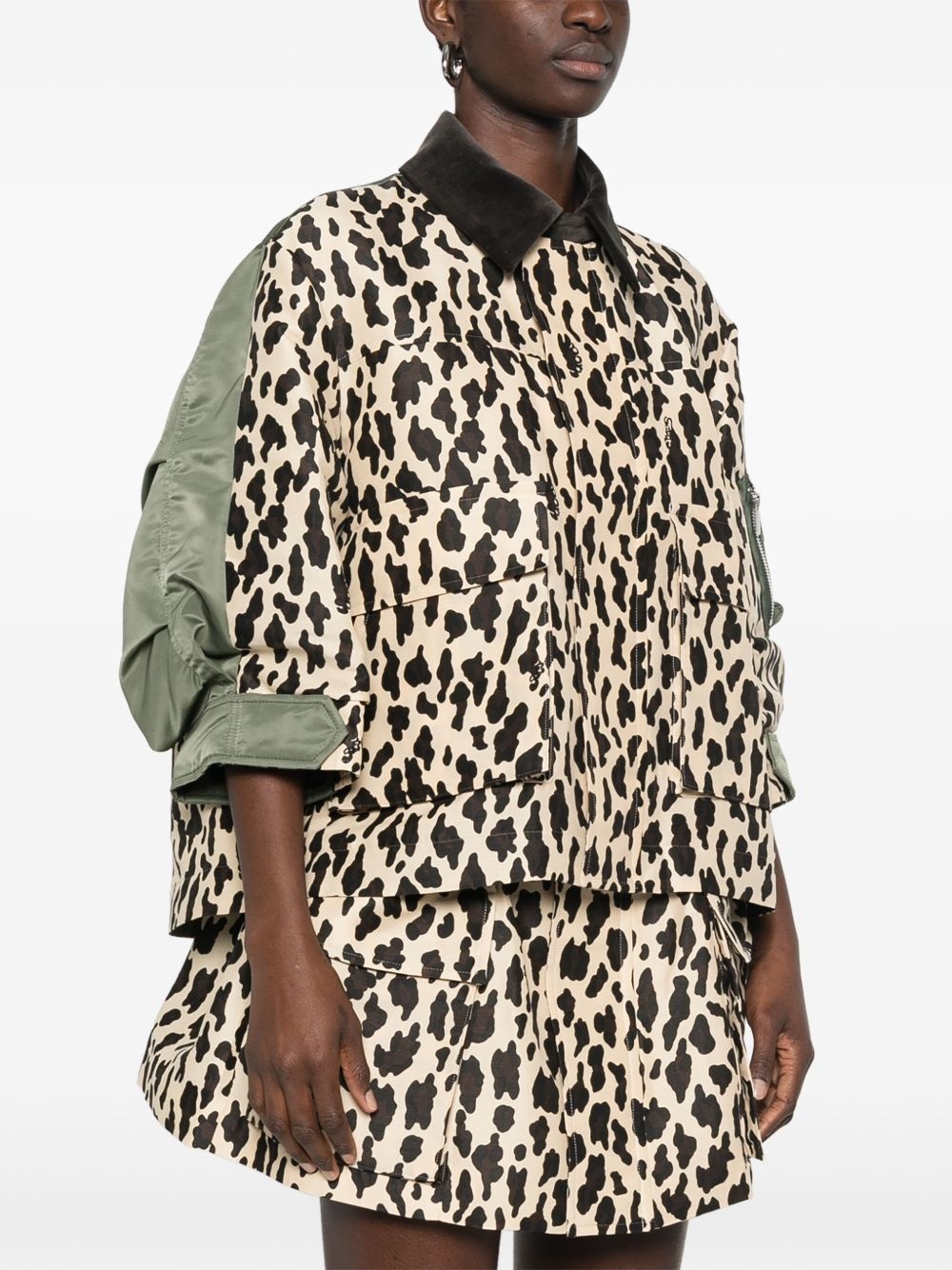 leopard-print bomber jacket - 3