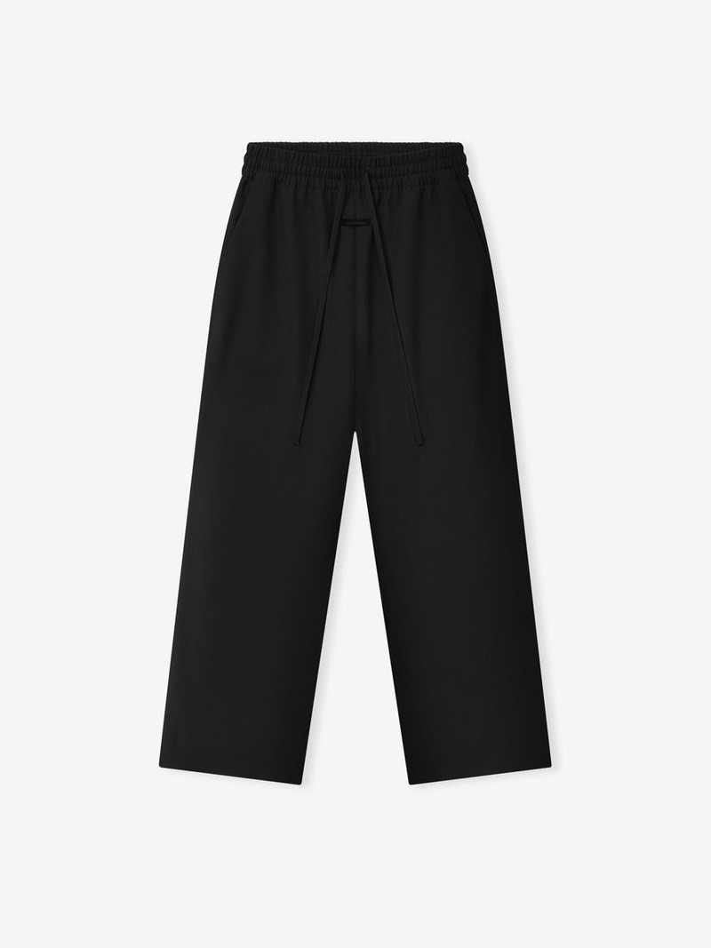 Wool Ripstop Wide Leg Drawstring Pants - 1