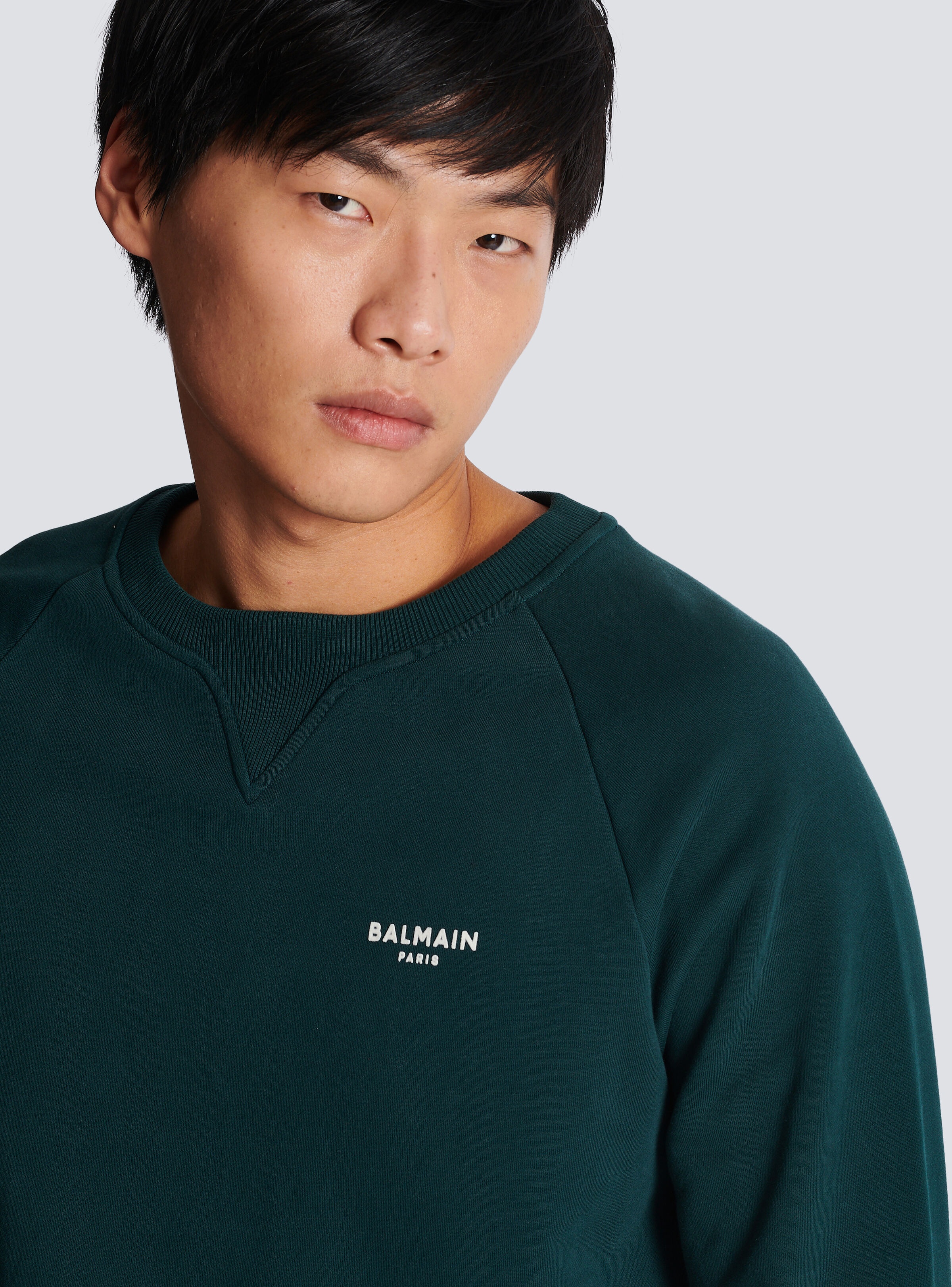 Flocked Balmain sweatshirt - 7