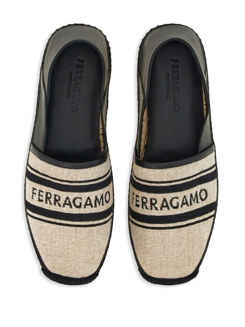 logo-jacquard canvas espadrilles - 4