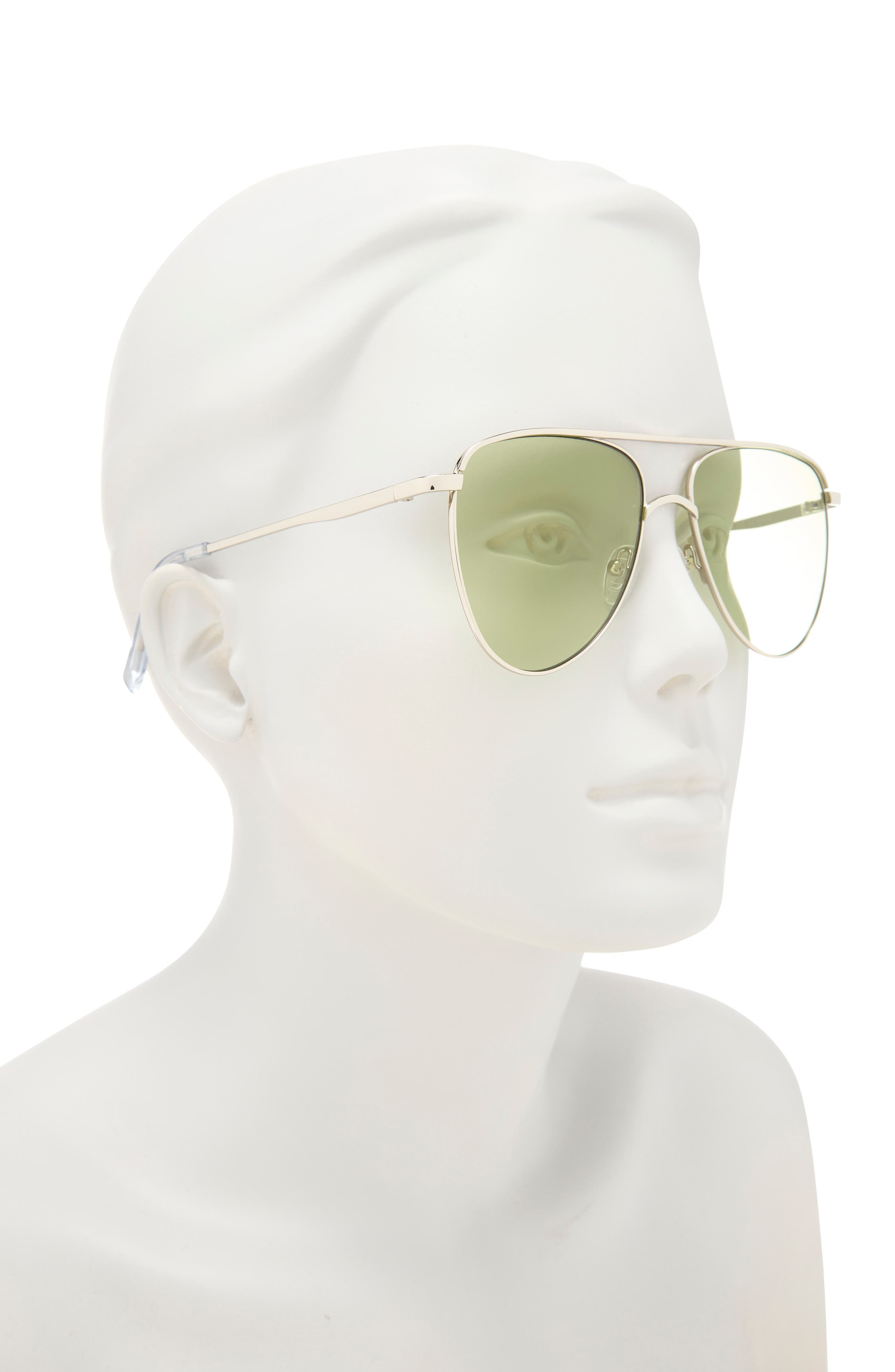 Le Specs The Duke 57mm Aviator Sunglasses in Silver at Nordstrom - 3