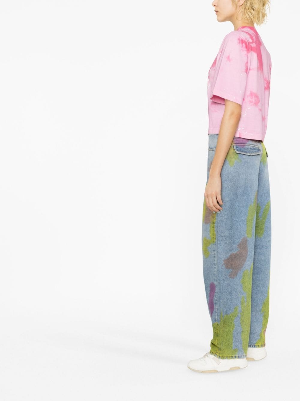 College tie-dye cropped T-shirt - 3