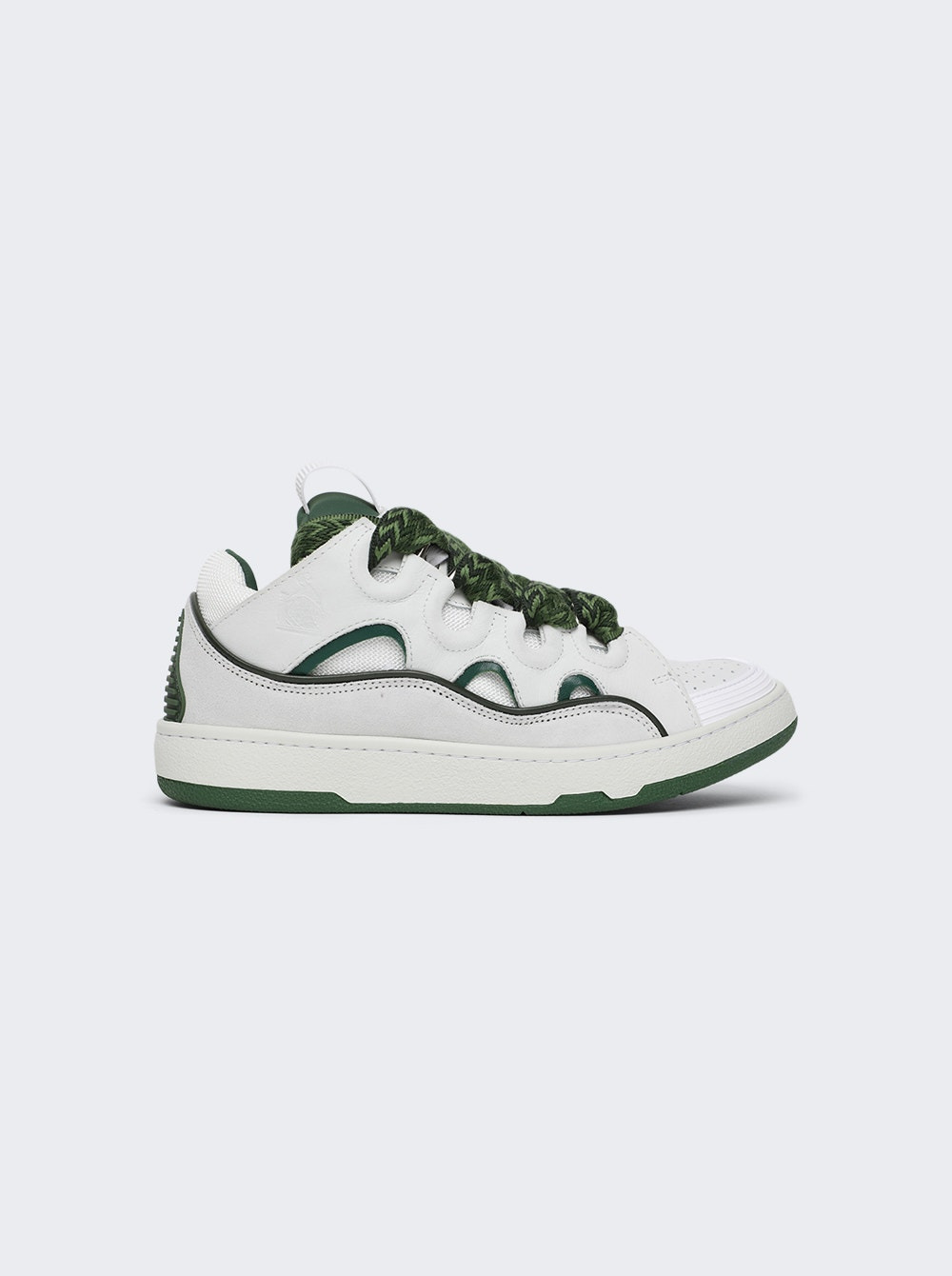 Curb Sneakers White And Khaki - 1