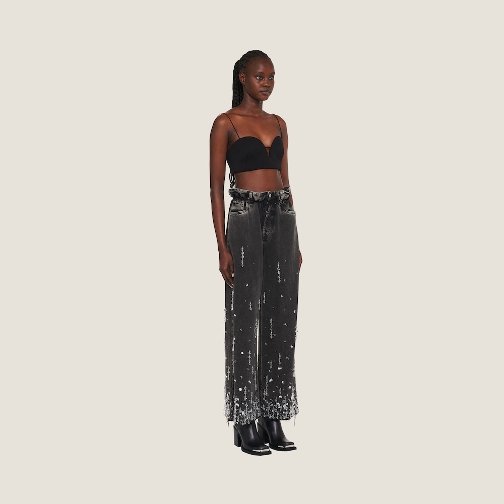 Black denim pants - 5