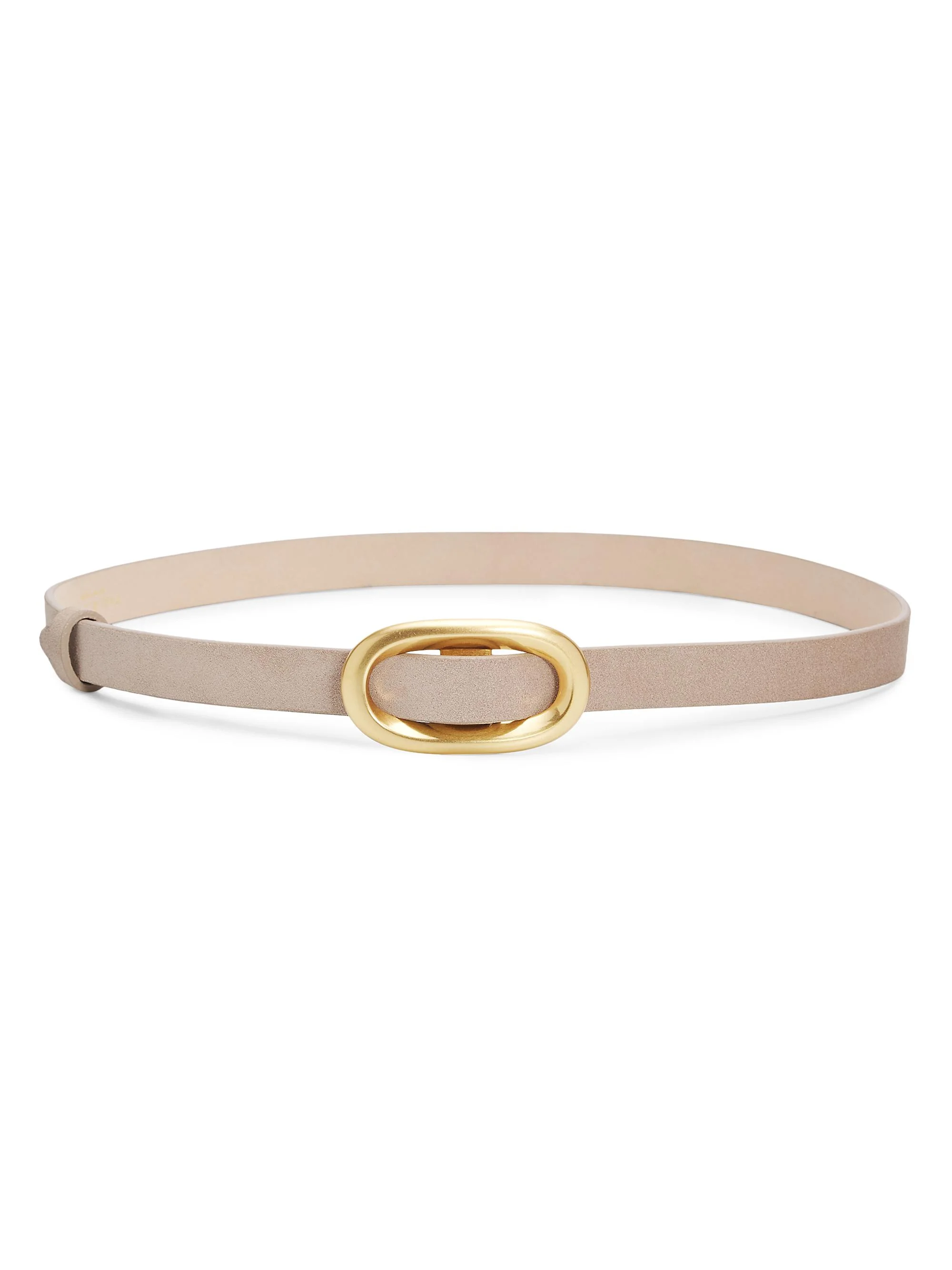 Women's Harper Leather Belt - Brown Taupe Suede - 1