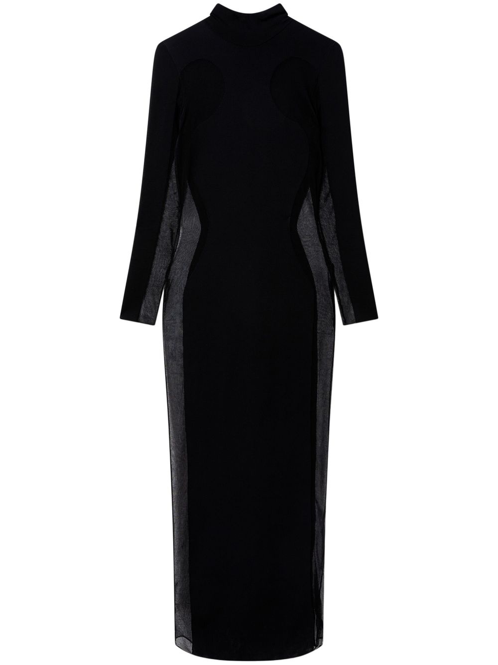 sheer-panels maxi dress - 1