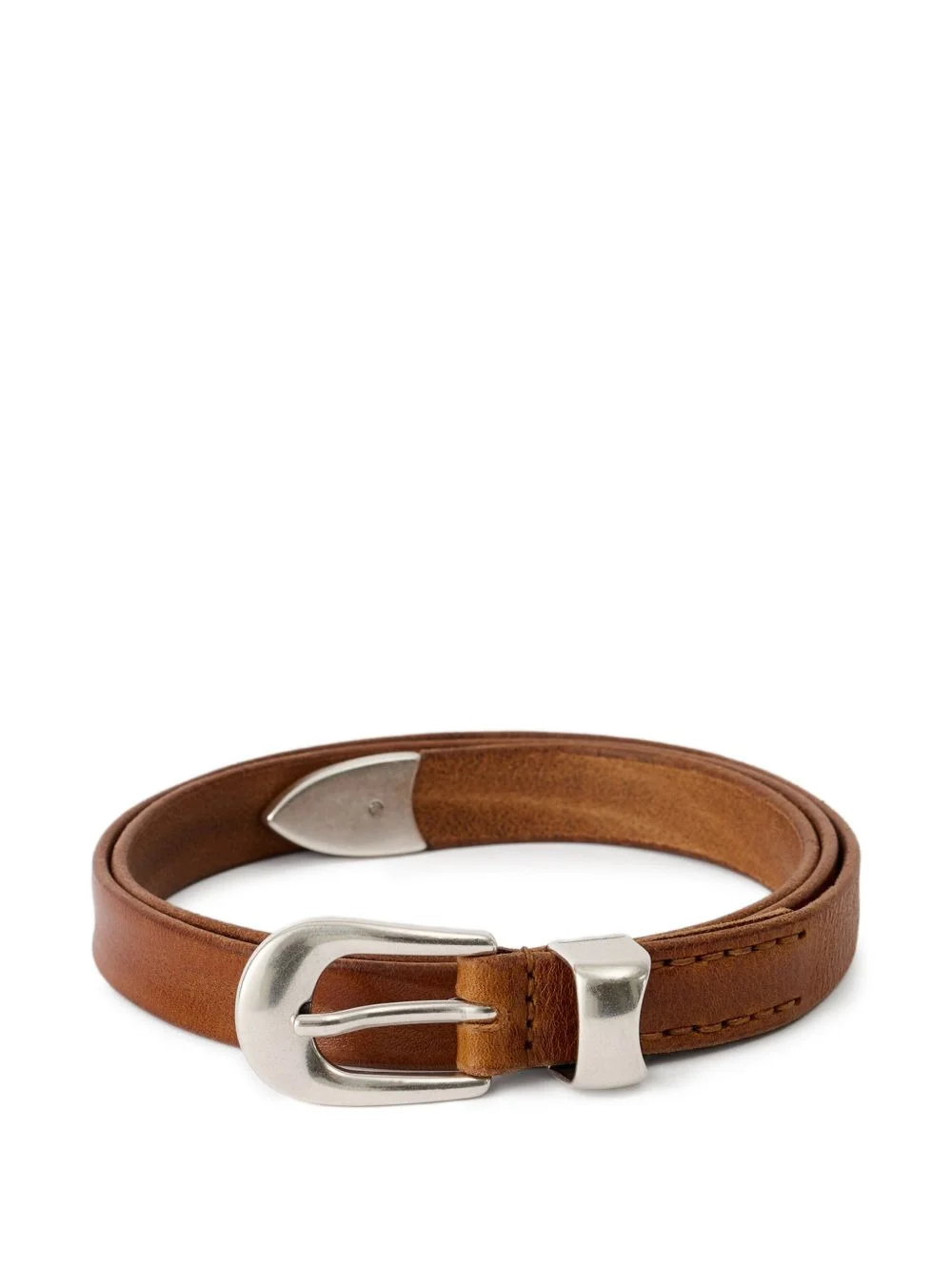 cognac leather belt - 1