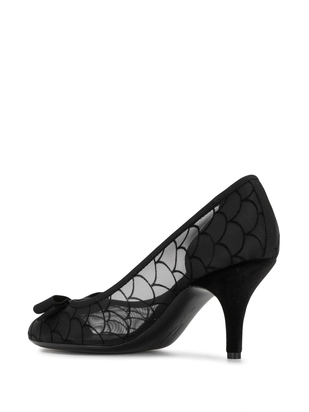 Vara bow sheer scalloped pumps - 3