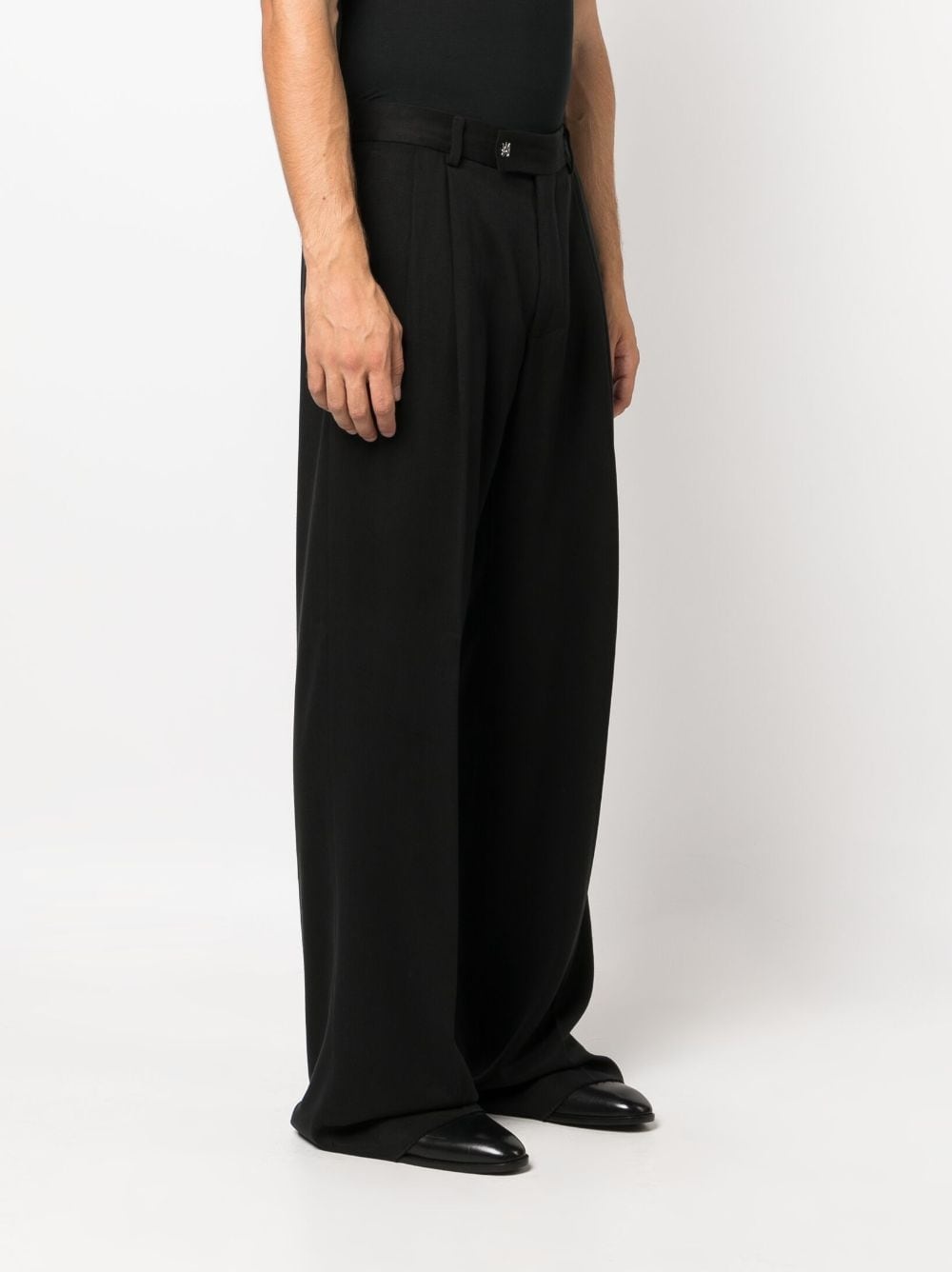 box-pleat straight-leg trousers - 3