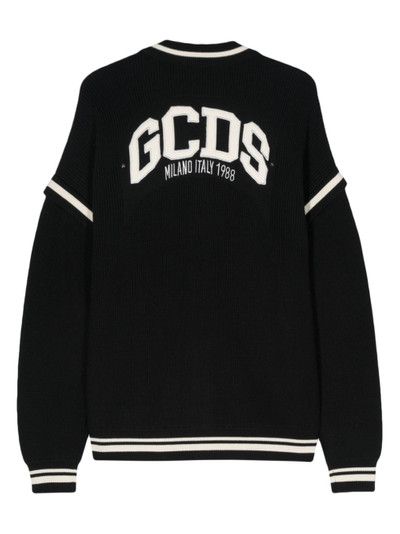 GCDS logo-embroidered cotton cardigan outlook