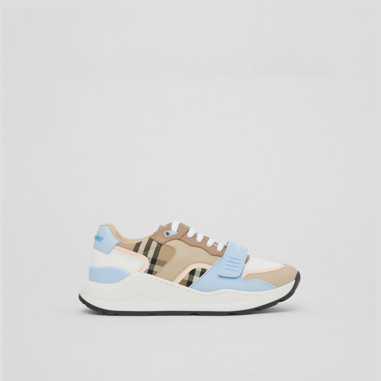 Check Cotton, Canvas and Leather Sneakers - 2