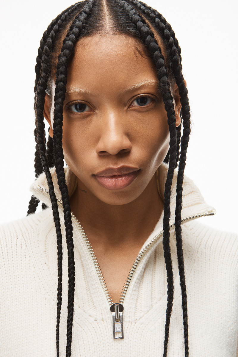 HALF ZIP PULLOVER IN BOILED WOOL 5