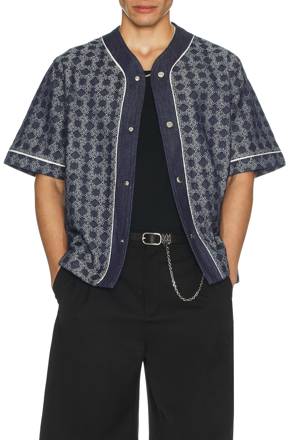 MA Quad Denim Baseball Shirt - 4