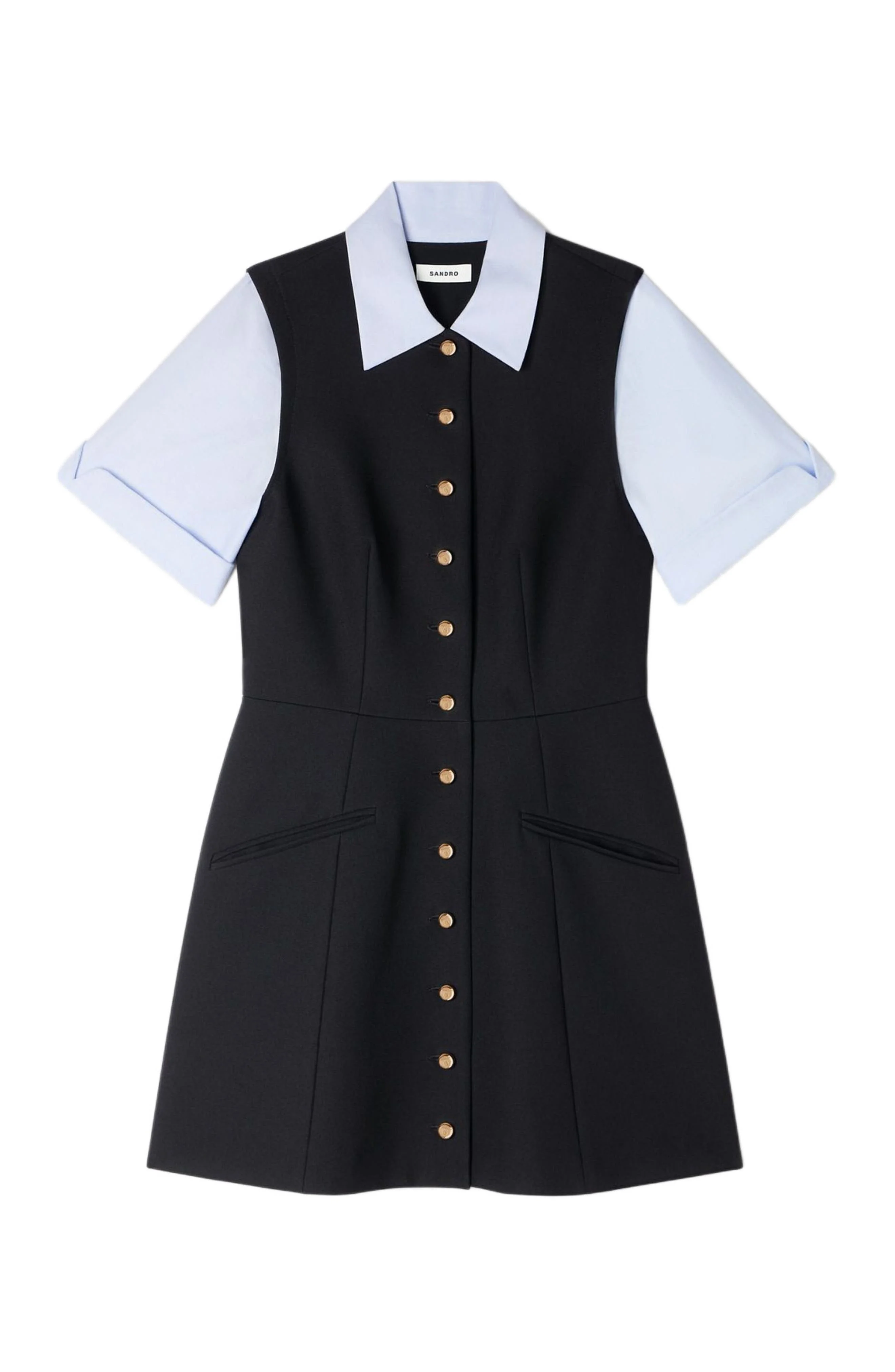 SANDRO 2-in-1 short dress in Black at Nordstrom - 1