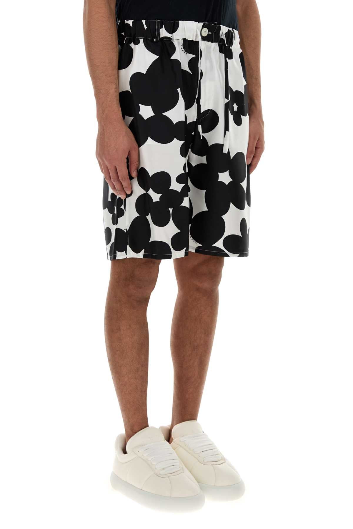 Marni Men Printed Silk Bermuda Shorts - 3