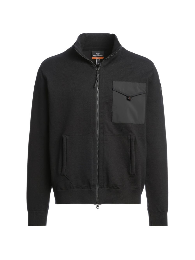 Shetland zip-up pocket cardigan 1