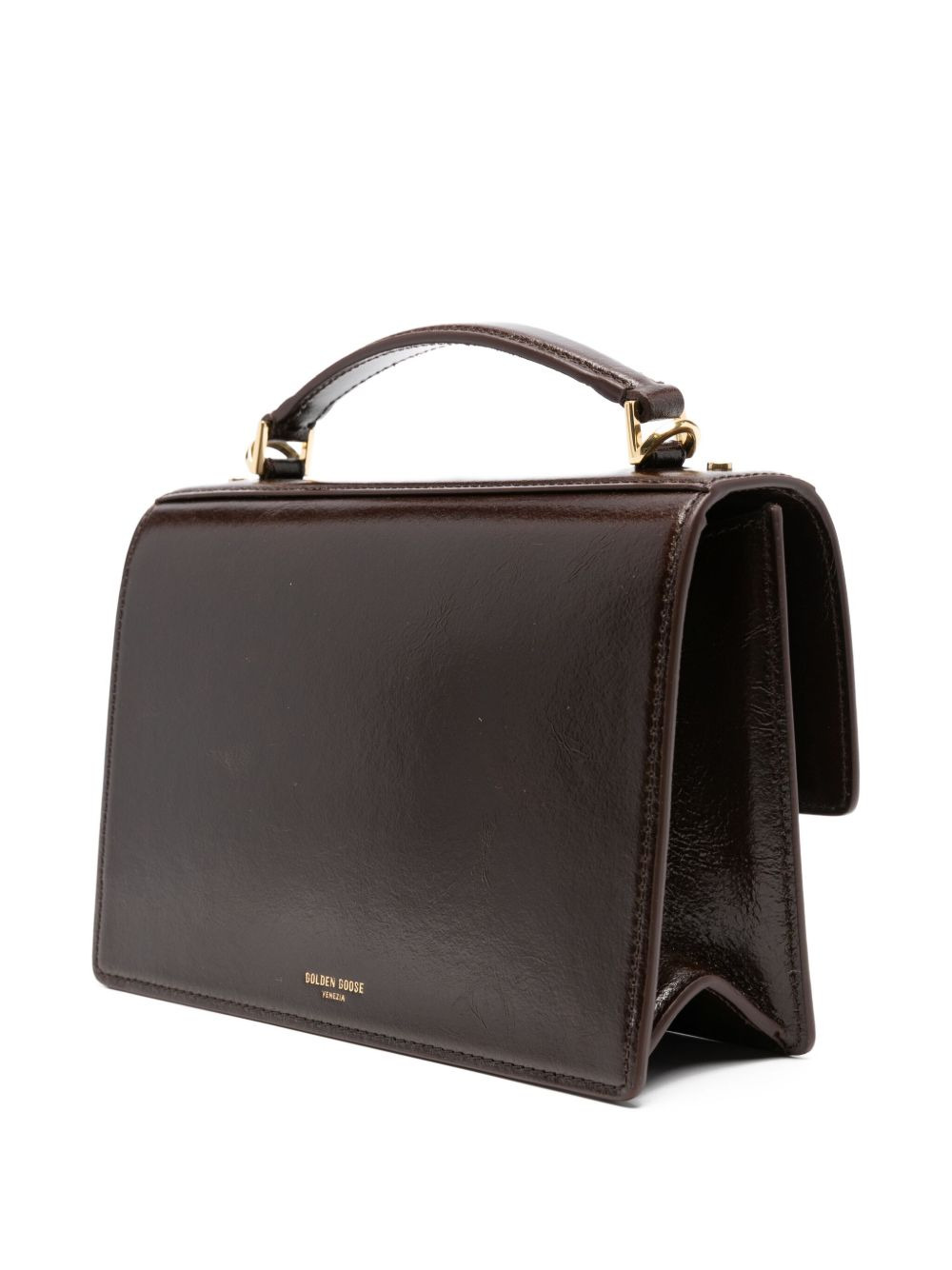 top-handle leather tote bag - 3