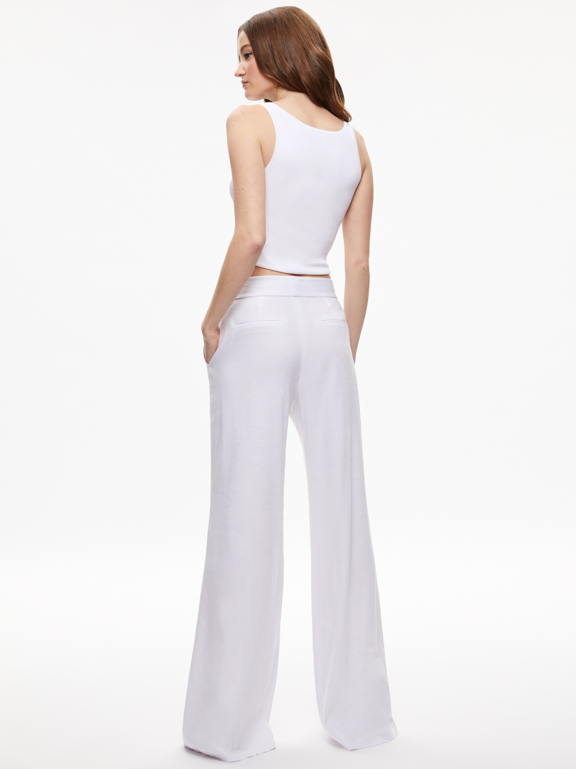 Alice + Olivia Dylan High-Waist Wide-Leg Pants