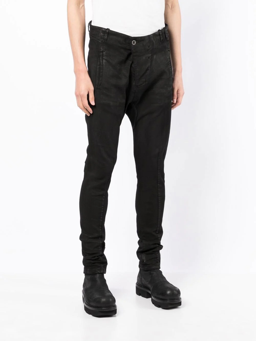 high-waist tapered trousers - 3