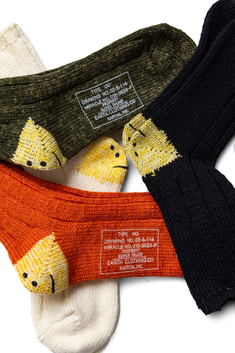 Kapital 56 Yarns MA-1 RAINBOWY HAPPY HEEL Socks outlook