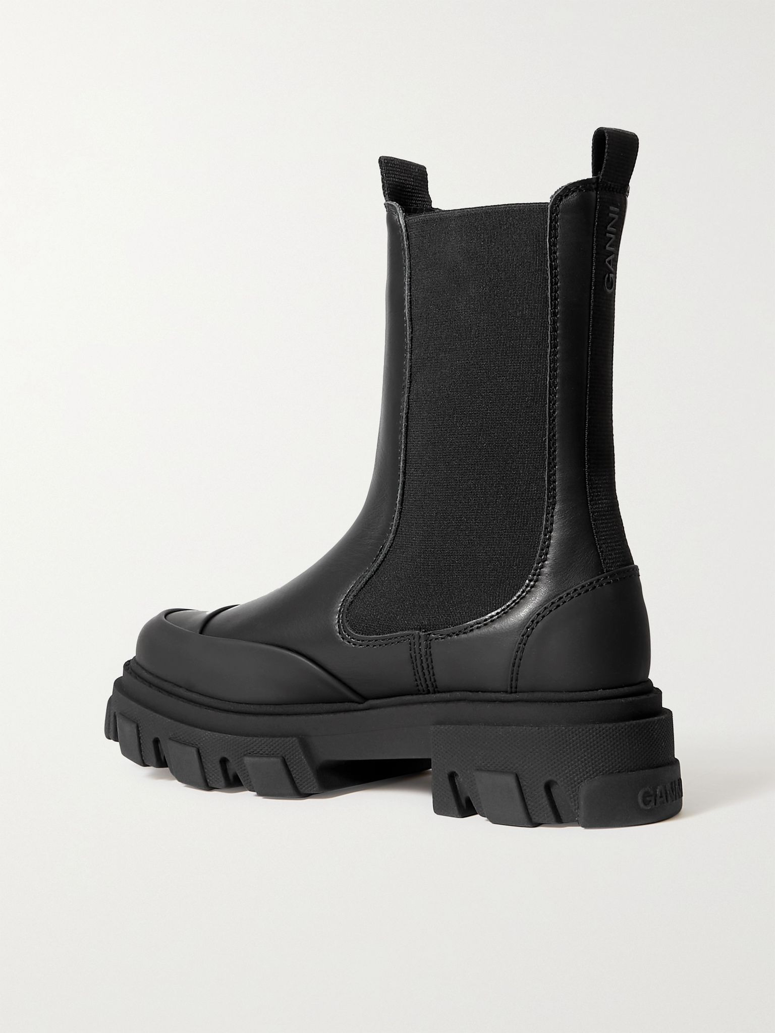 + NET SUSTAIN paneled recycled-leather Chelsea boots Black - 3