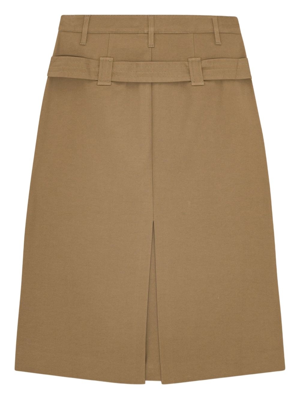 belted cotton skirt - 6
