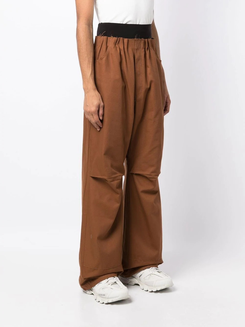 gathered-waist wide-leg trousers 3