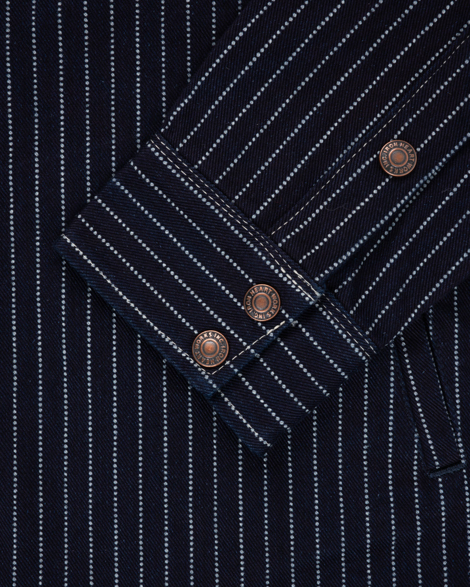 IHSH-227-IND 12oz Wabash CPO Shirt - Indigo - 14