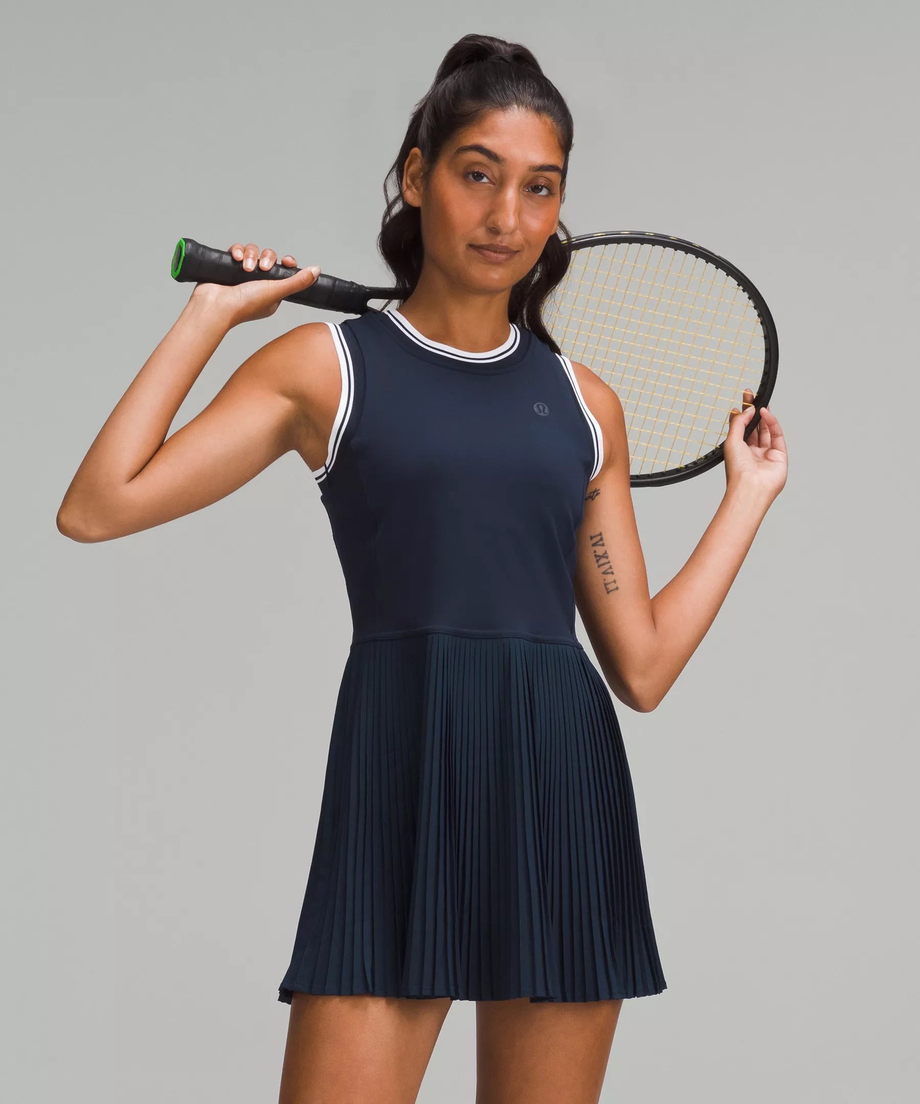 Varsity Scoop-Neck Linerless Tennis Dress - 5