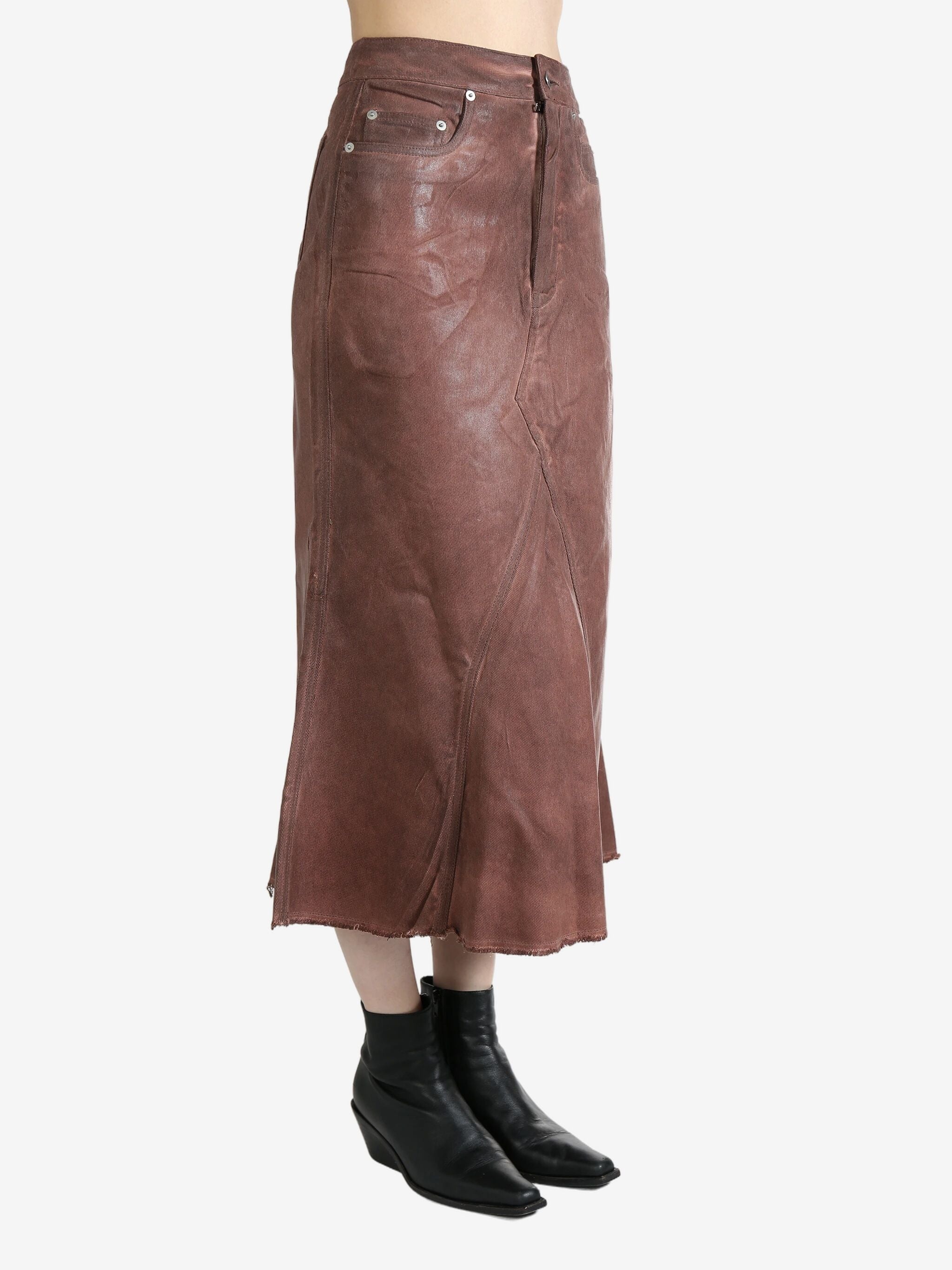 RICK OWENS DRKSHDW - Women Gonna In Denim - Godet Skirt - 2