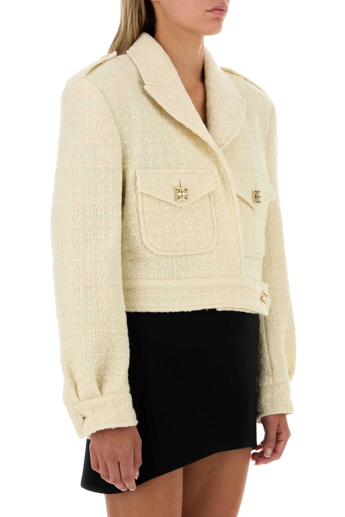Givenchy Women Ivory Teed Blazer - 3