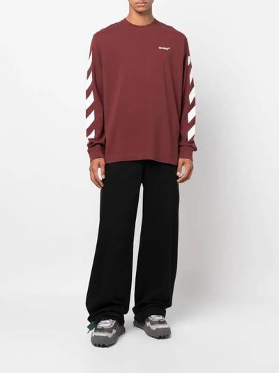 Off-White Diagonal Helvetica crew neck sweatshirt outlook