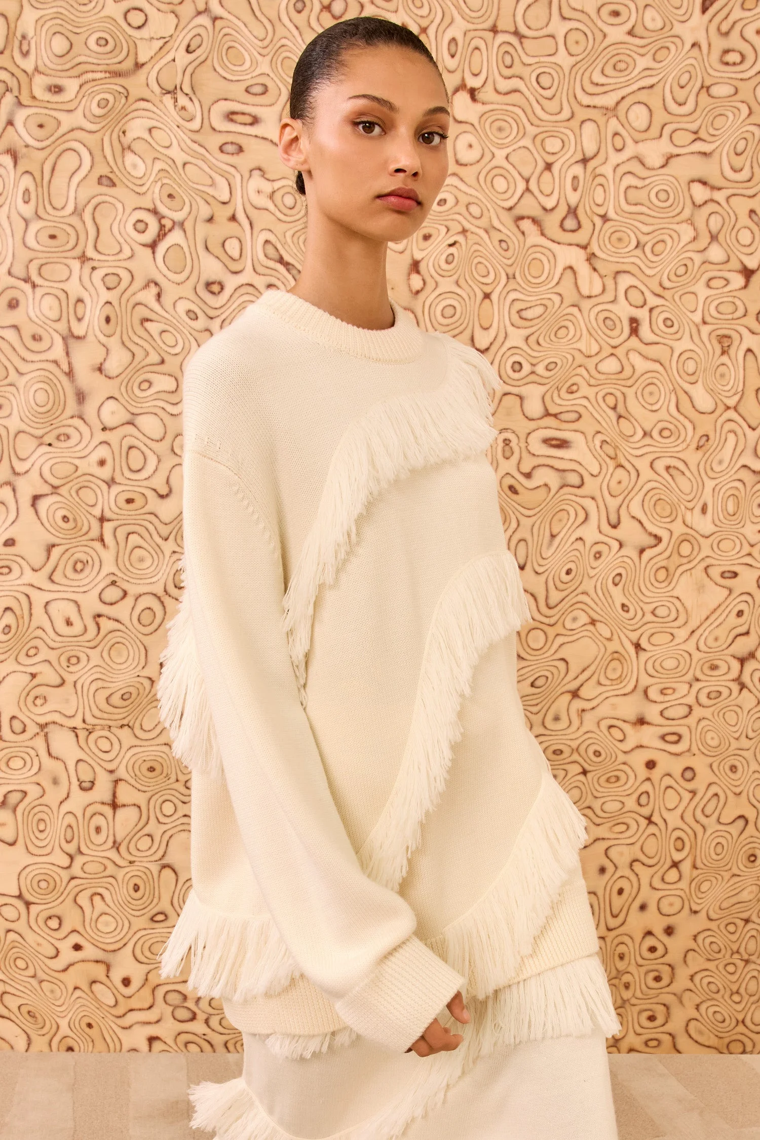 Ina Oversized Fringe Pullover - 1