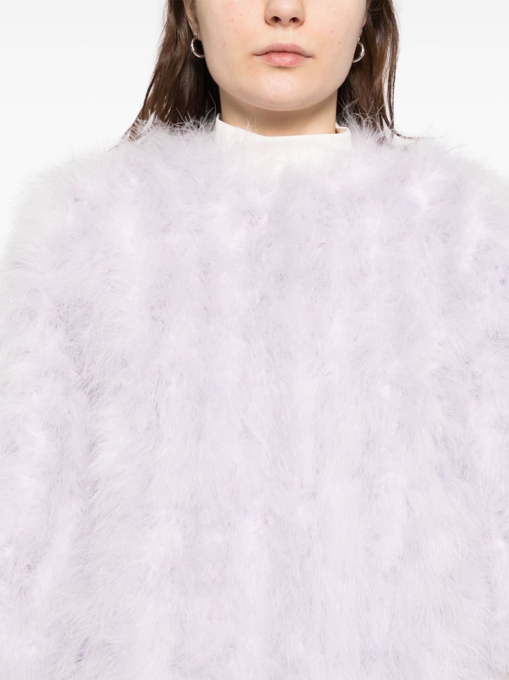 feather silk jacket - 5
