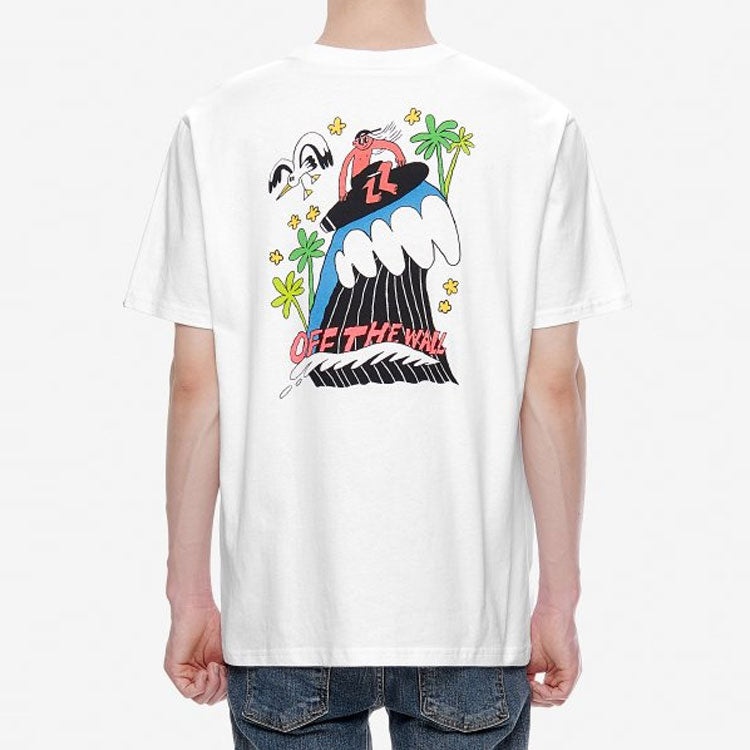 Men's Vans Asian Artist Crossover Series Printing Short Sleeve White VN0A4RAYWHT - 4