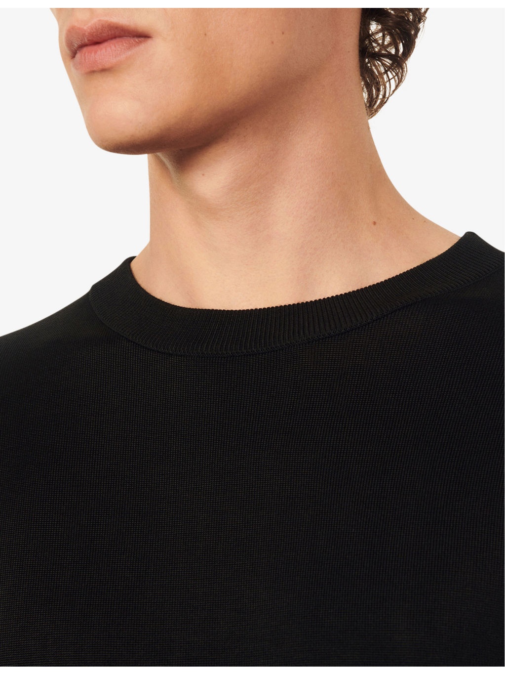 Crewneck classic-fit knitted T-shirt - 4