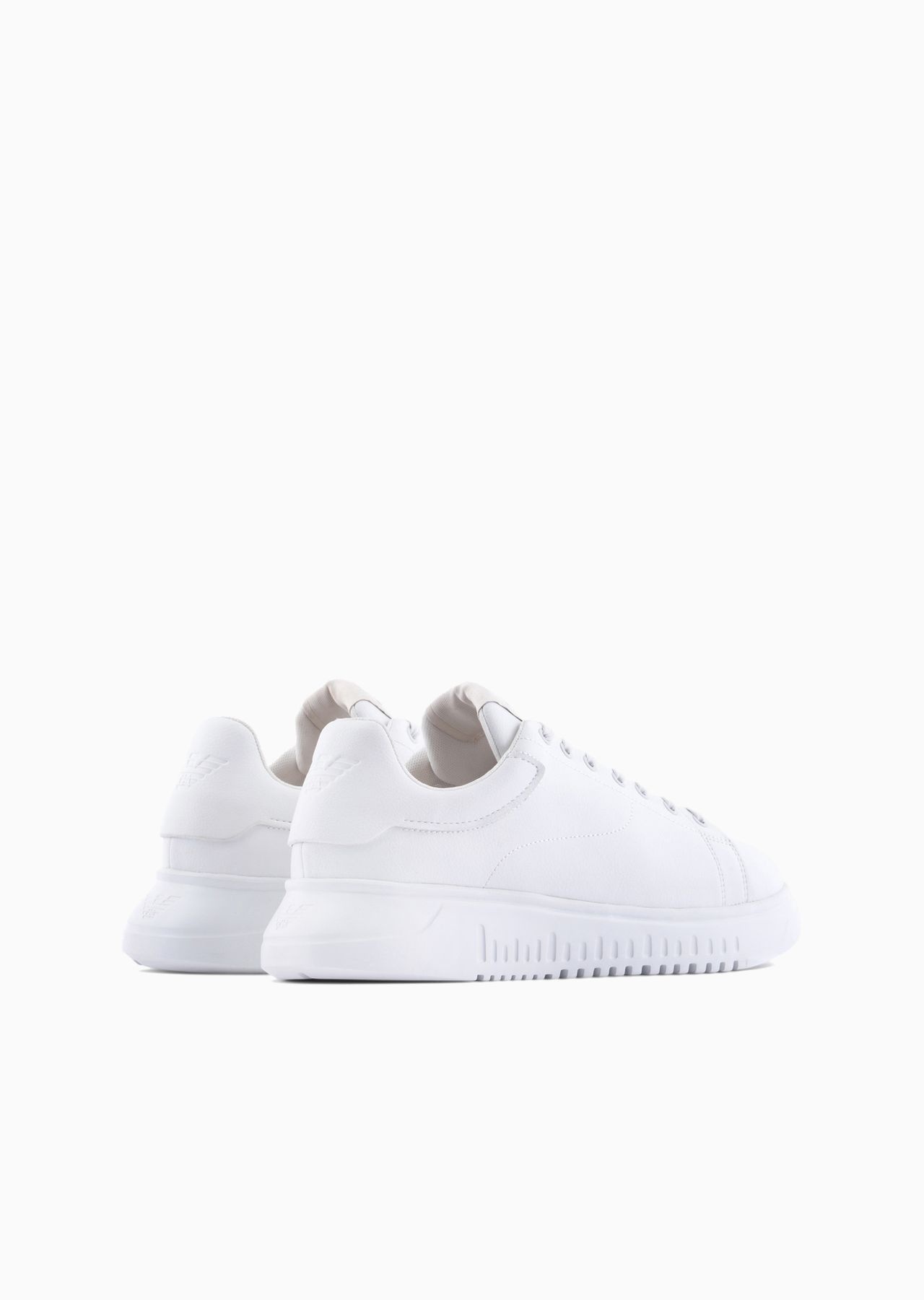 Tumbled-leather sneakers with oversized soles - 3