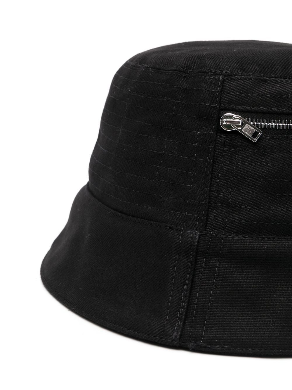 zip-detail bucket hat - 2